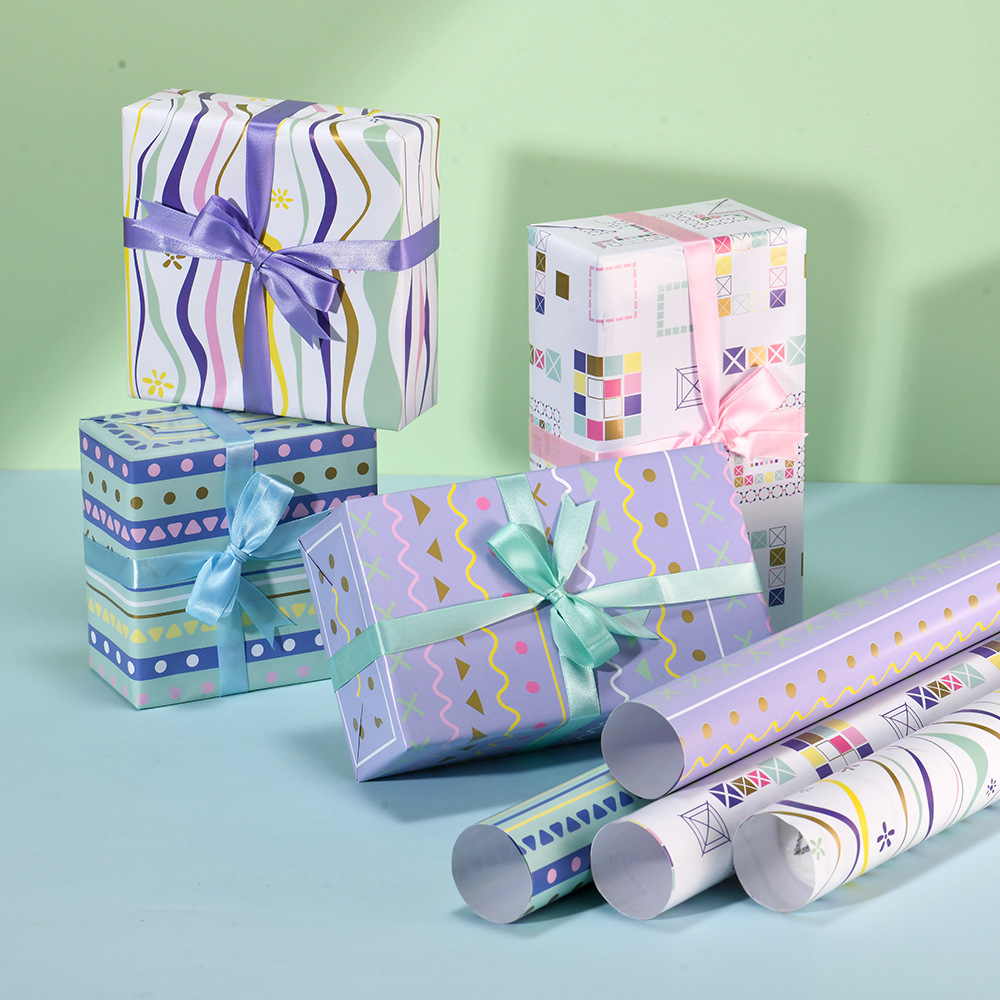 Transfronterizos Amazon nuevo papel de impresión de embalaje de regalo de regalo de cumpleaños diy regalo embalaje de papel al por mayor