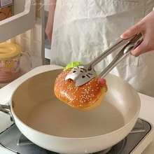 304不锈钢夹猫咪造型烤肉夹油炸牛排烧烤夹家用猫咪不锈钢食物夹