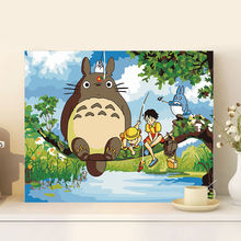 数字油画diy解闷手工填色创意高颜值个性礼物可爱治愈涂鸦装饰画