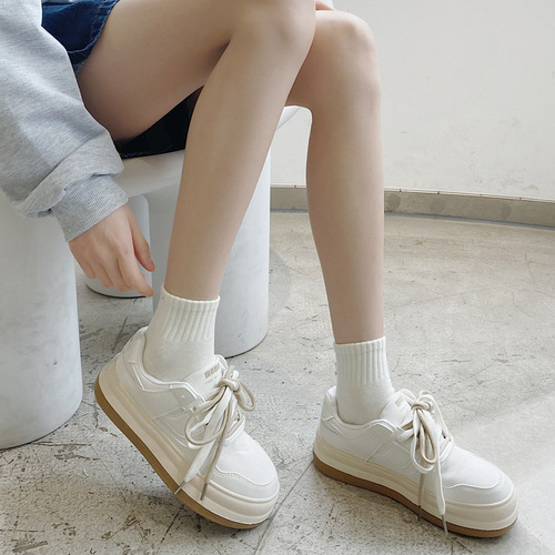 Socks Women's Spring and Summer Thin Short Socks Simple Ins Trendy Odor-Resistant Summer Low-Heeled Men's Sports Solid Color Short Calf Cotton Socks 