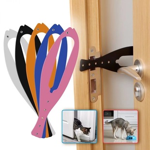 New Cat Entrance and Exit Pet Separation Door Cat Door Bracket Lock Without Punching with Elastic Lock Anti-Dog Door
