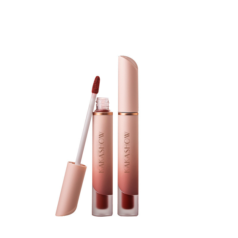 kakashow クリームリップグレーズベルベットマットリップマッド美白カップに付着しにくい保湿口紅ブラッシュピーチガール|undefined