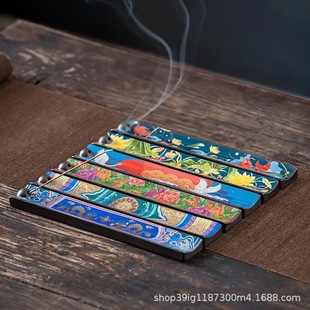 Cross-Border Hollow Thread Incense Burner Incense Insert Creative Enamel Incense Box Incense Burner Incense Box Incense Burner Home Office Ornaments