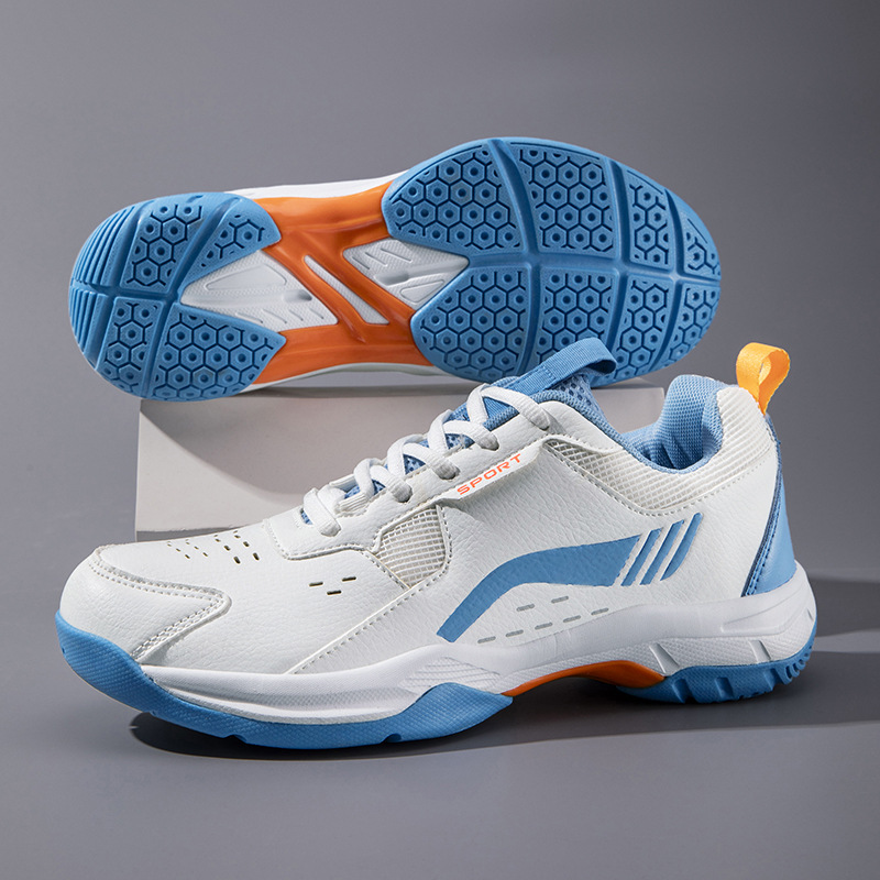 Nuevos zapatos de bádminton transfronterizos, zapatos de entrenamiento para hombres y mujeres, zapatos de tenis de mesa al por mayor.