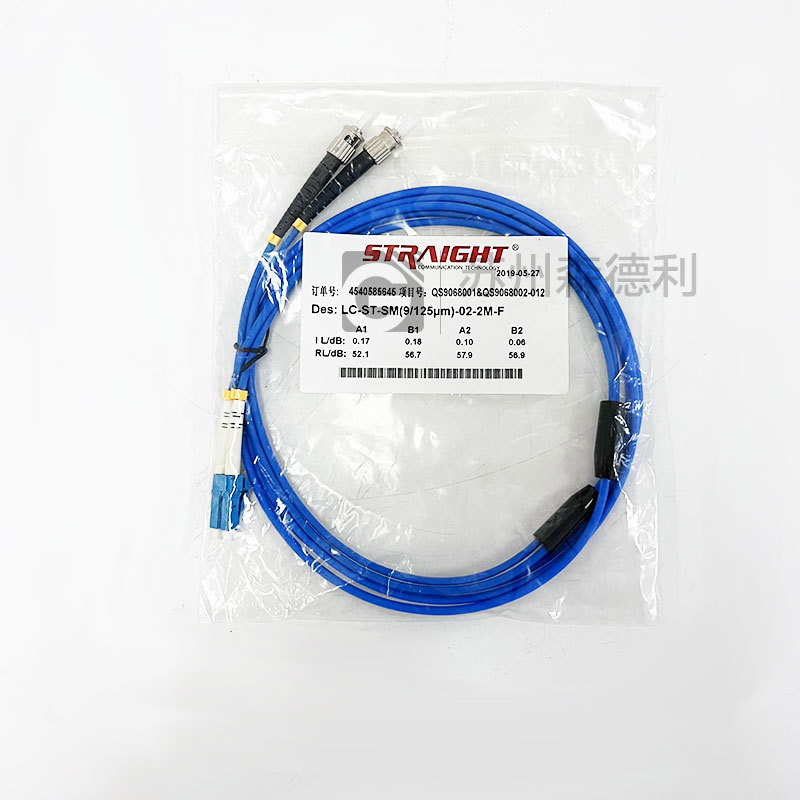 全新光纤跳线LC-ST-SM(9/125μm)-02-2M-F