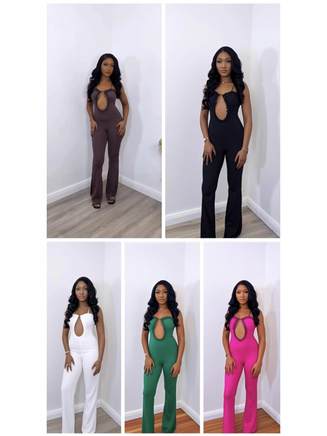 Amazon transfronterizo nuevas mujeres europeas y americanas slim-fit moda encaje costura hueco sin tirantes sin espalda mono mujeres