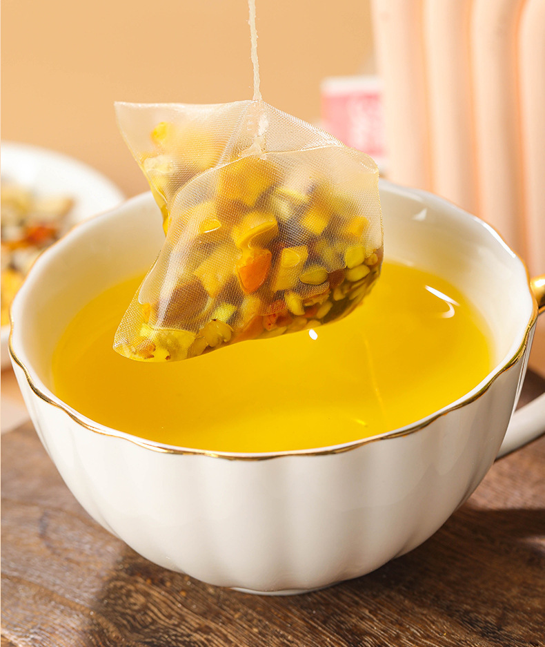 Five-Finger Fig Poria Tea Wuzhi Maotao Fuling Cha Triangle Tea Bags with Adzuki Bean Coix Seed and Gorgon Fruit 75g details
