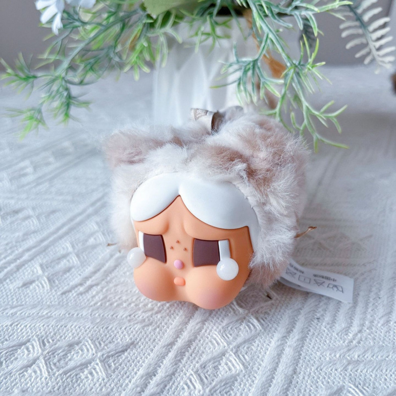 现货新品哭娃CRYBABY豹豹猫猫系列搪胶毛绒挂件钥匙盲盒礼物玩具|undefined