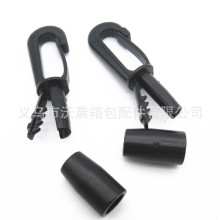 3MM塑料挂钩 POM塑料钓鱼钩 防脱落倒刺卡紧挂勾扣 口罩绳钩子