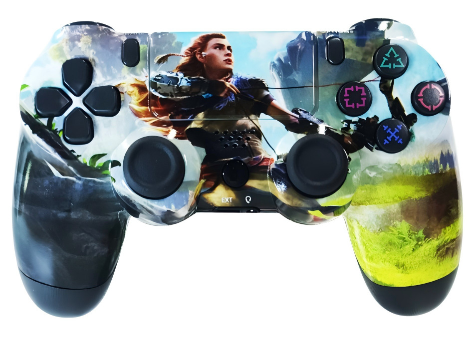 Controlador de Juego Inalámbrico Bluetooth PS4 de ABS Doble Vibración, Giroscopio de 6 Ejes para PC y Consolas