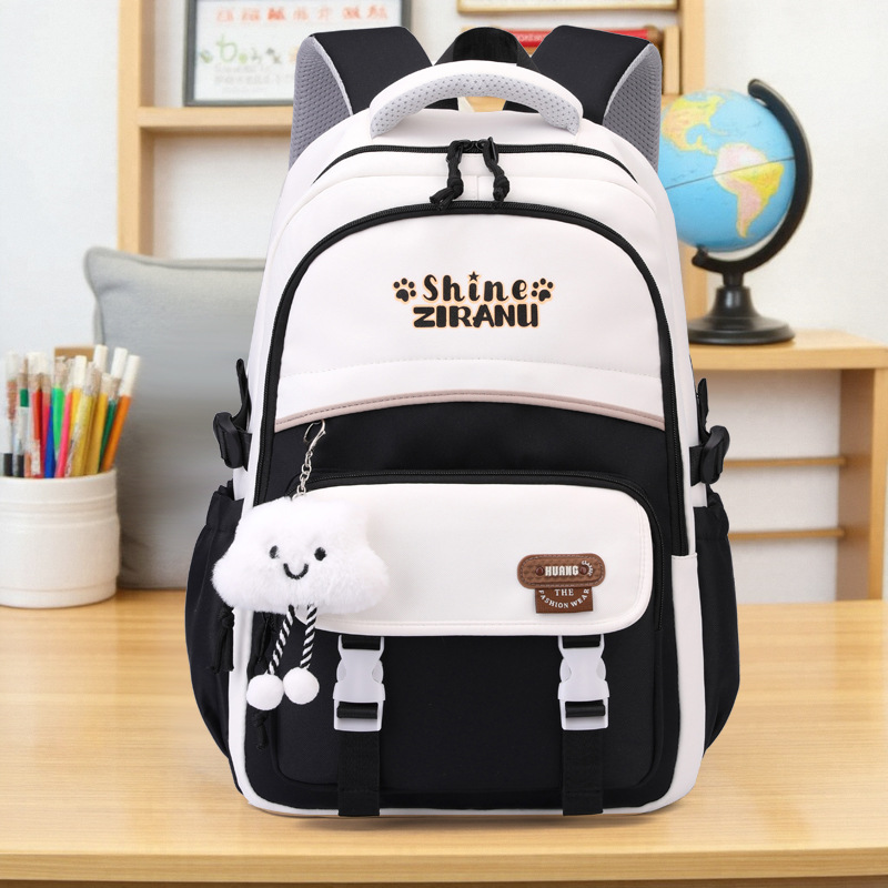 Mochila escolar transfronteriza nueva para estudiantes de escuela primaria, estilo coreano de alto valor para mujeres, mochila ligera y de gran capacidad para estudiantes de secundaria que reducen el peso