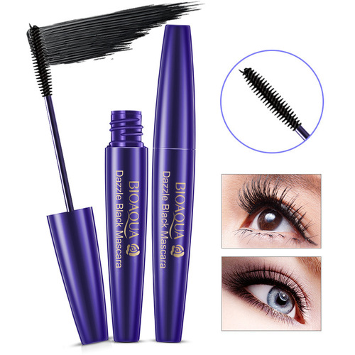 Poquanya mascara, slim, long and curling, waterproof and sweat-resistant, naturally thick, color-locking, cosmetic mascara, direct selling and wholesale