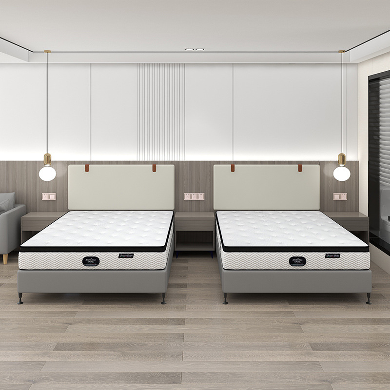 Camas de hotel Camas de tela Camas modernas de alojamiento de huéspedes de apartamentos habitaciones de hotel cajas de cama de hotel Muebles de habitación estándar