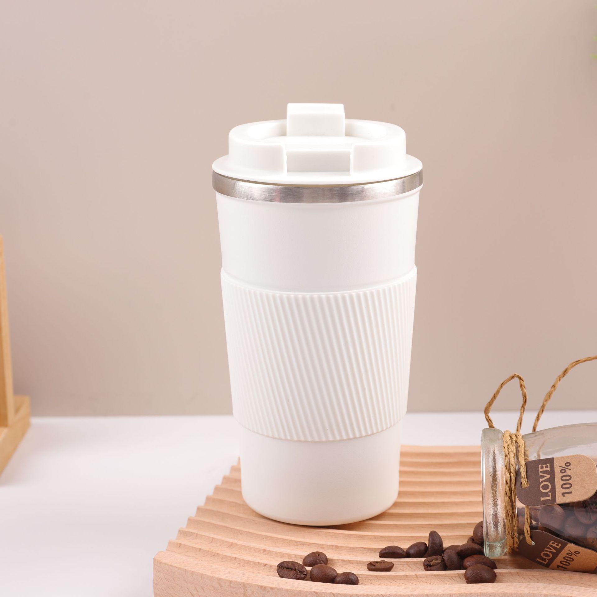 Taza de café de acero inoxidable 304 de doble capa con aislamiento al vacío, taza de oficina, taza para actividades al aire libre, taza de agua para automóvil