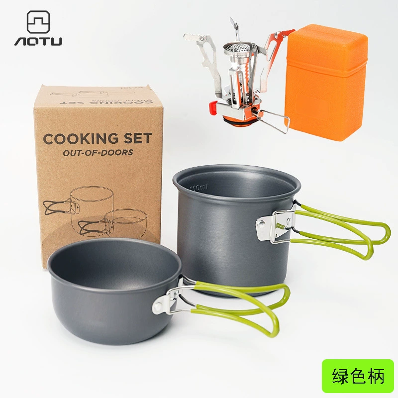 Вогнуто-выпуклые товары для активного отдыха набор кастрюль набор уличная портативная плита для пикника Посуда AT101-1