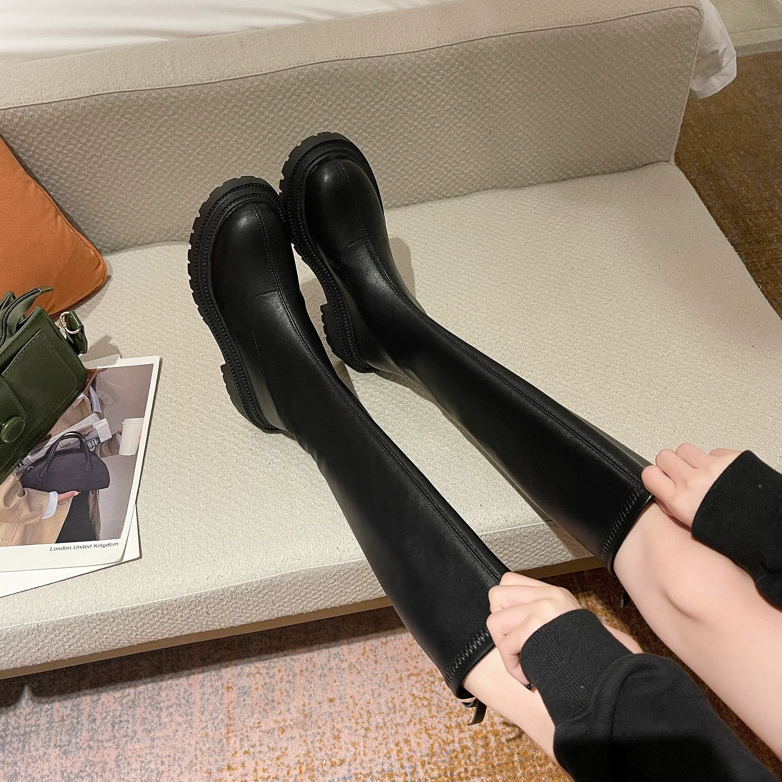 High boots platform for leisure, European style