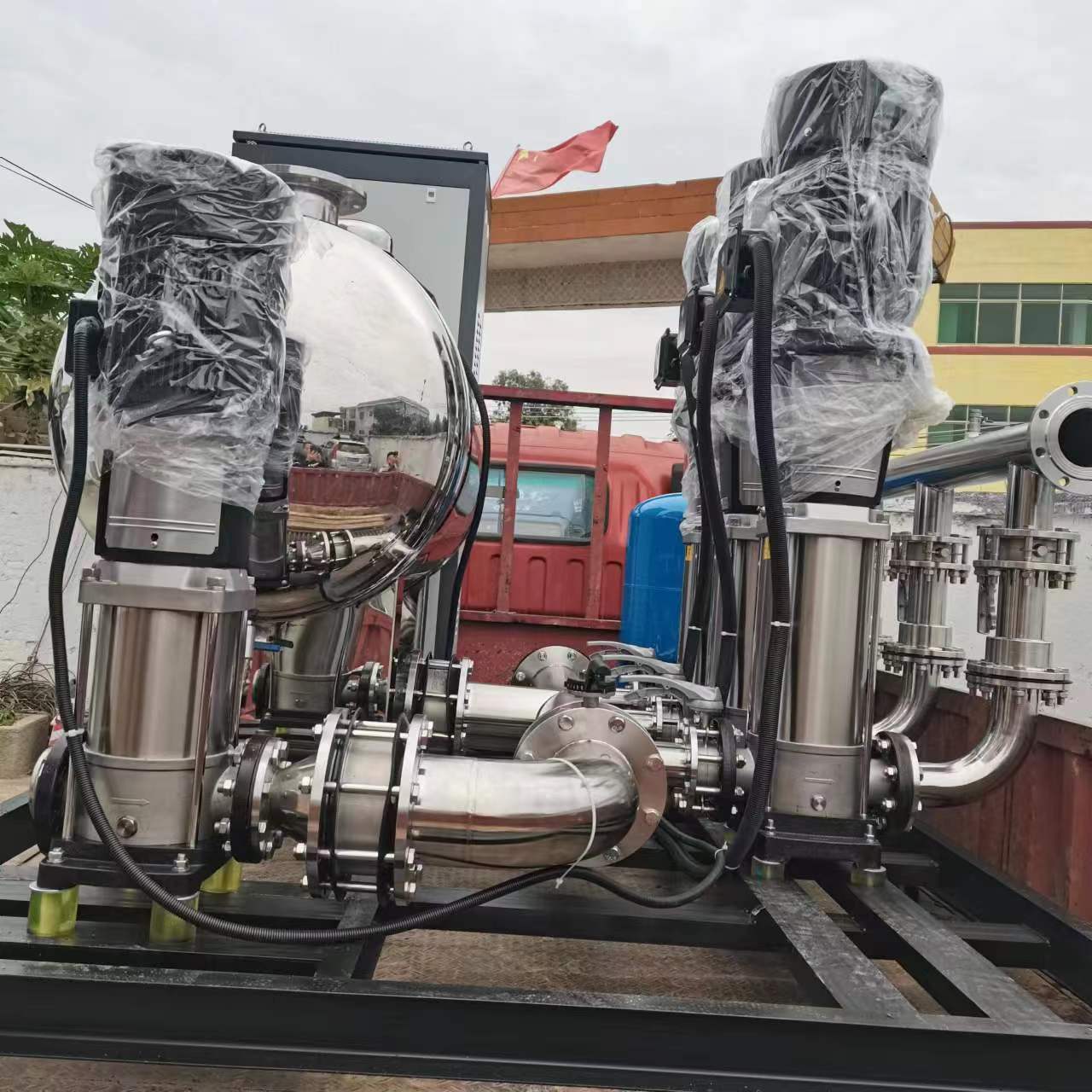 惠州沃德两用一备不锈钢304多级离心泵 高扬程自来水变频增压泵组