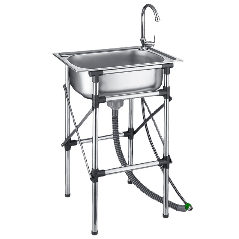 kitchen Stainless steel washing Vegetable basin Bracket Vegetables pool Sink household pool Dishwasher wholesale]