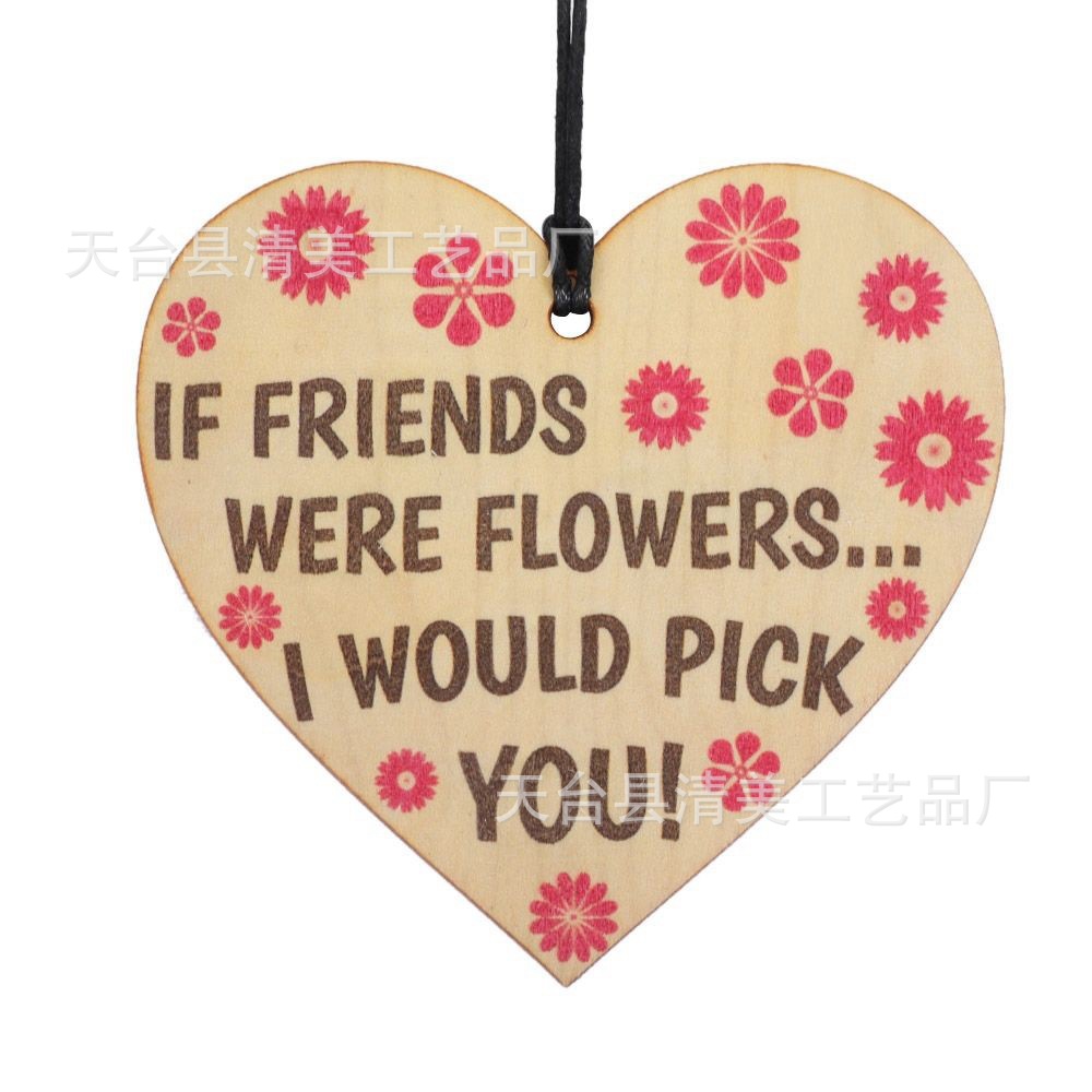 100mm love madera pieza colgante 1 paquete