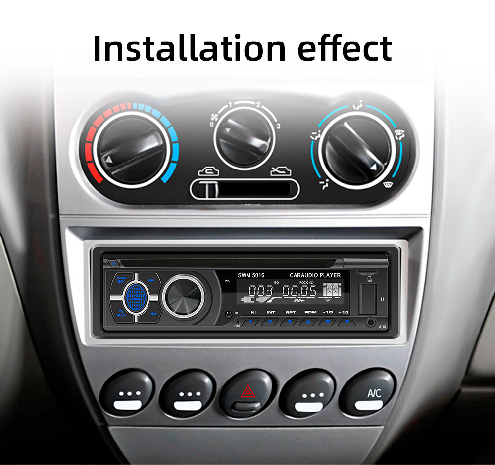 12V Single-Cylinder Car Mp3 Player Positioning Car Multimedia Player Cd/Vcd/Dvd Card Radio