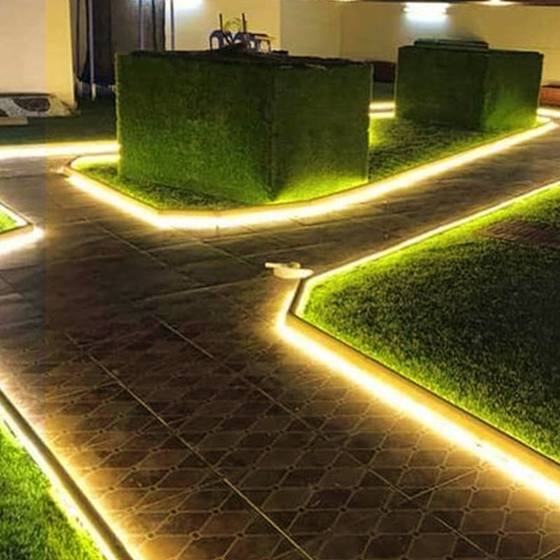 Net red COB solar light with outdoor color change waterproof sun courtyard induction atmosphere light led color light color light strip