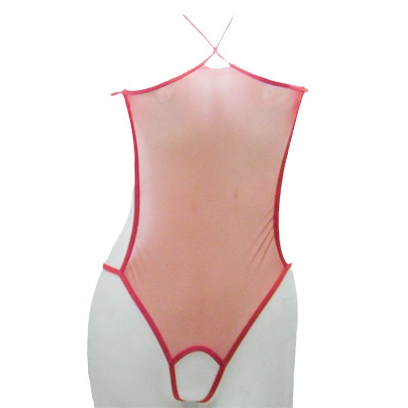 Lencería sexy de mujer sexy BiB malla transparente sexy entrepierna abierta mono en stock 8012