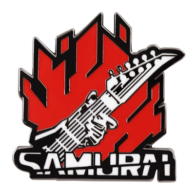 Cyberpunk 2077 Samurai Logo Badge Anime Peripheral Metal Brooch Fashion Trend Pin Backpack Accessories (Yaxa sancaqları) - red