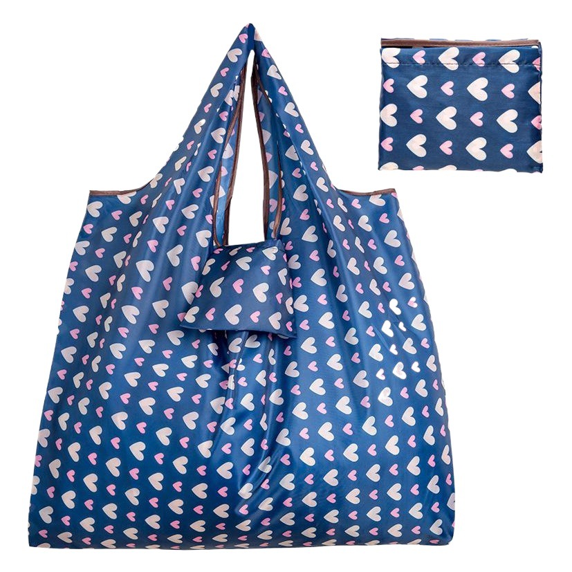En stock nuevo plegable bolsa de compras supermercado bolsa de almacenamiento reutilizable bolso de nylon femenino logo image 1