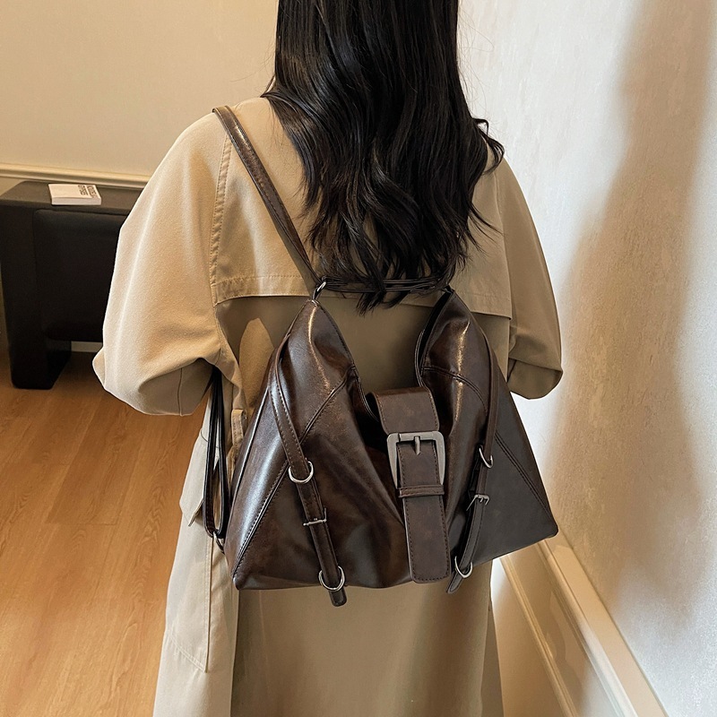 洋气感单肩斜挎托特包简约时尚秋季女式豹纹双肩包咖色中|undefined