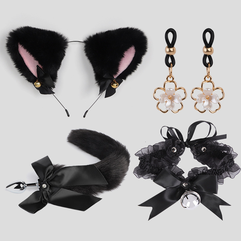 Sm趣味道具セット福瑞制御束縛調教道具尻尾肛門プラグ首輪手錠乳クリップ成人用品