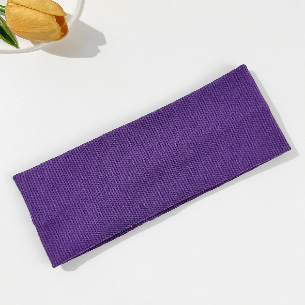 Nueva banda de pelo de punto de color sólido para hombres y mujeres yoga deportes sudor absorbente diadema internet celebridad mismo estilo hilo de algodón lavado de cara banda de pelo