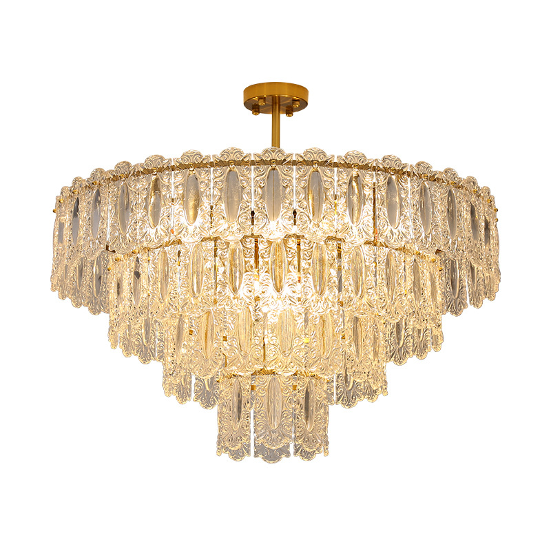 Lámpara de la sala de estar simple francesa lámpara de cristal comedor dormitorio principal combinación de lujo luz de la sala de estar principal 413L