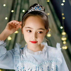 新款冰雪奇緣公主同款皇冠艾莎合金頭飾女童生日禮物髮飾女孩王冠