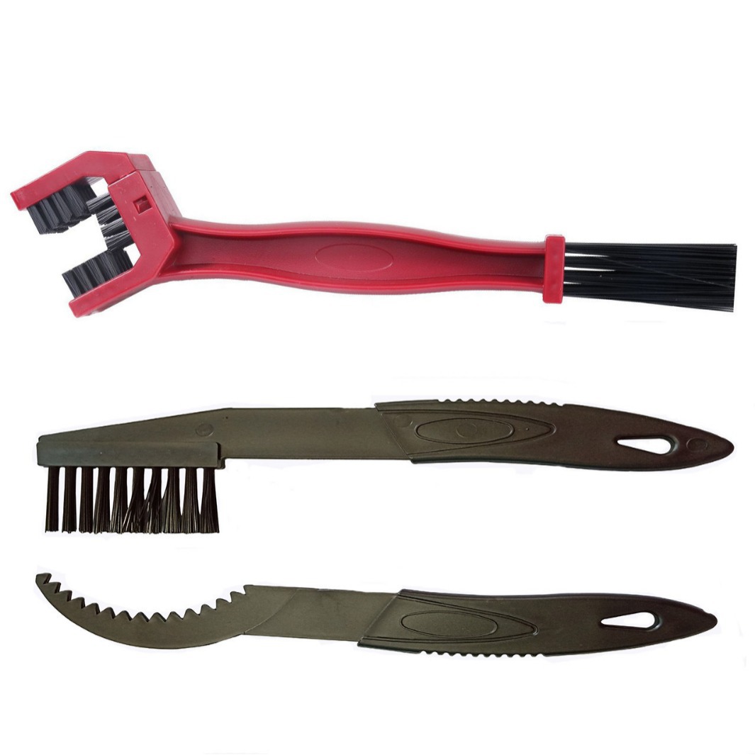 Cepillo de limpieza de la cadena de la bicicleta herramienta de limpieza del volante placa dental cepillo Cadena de limpieza conjunto de ruedas cepillo de montar suministros