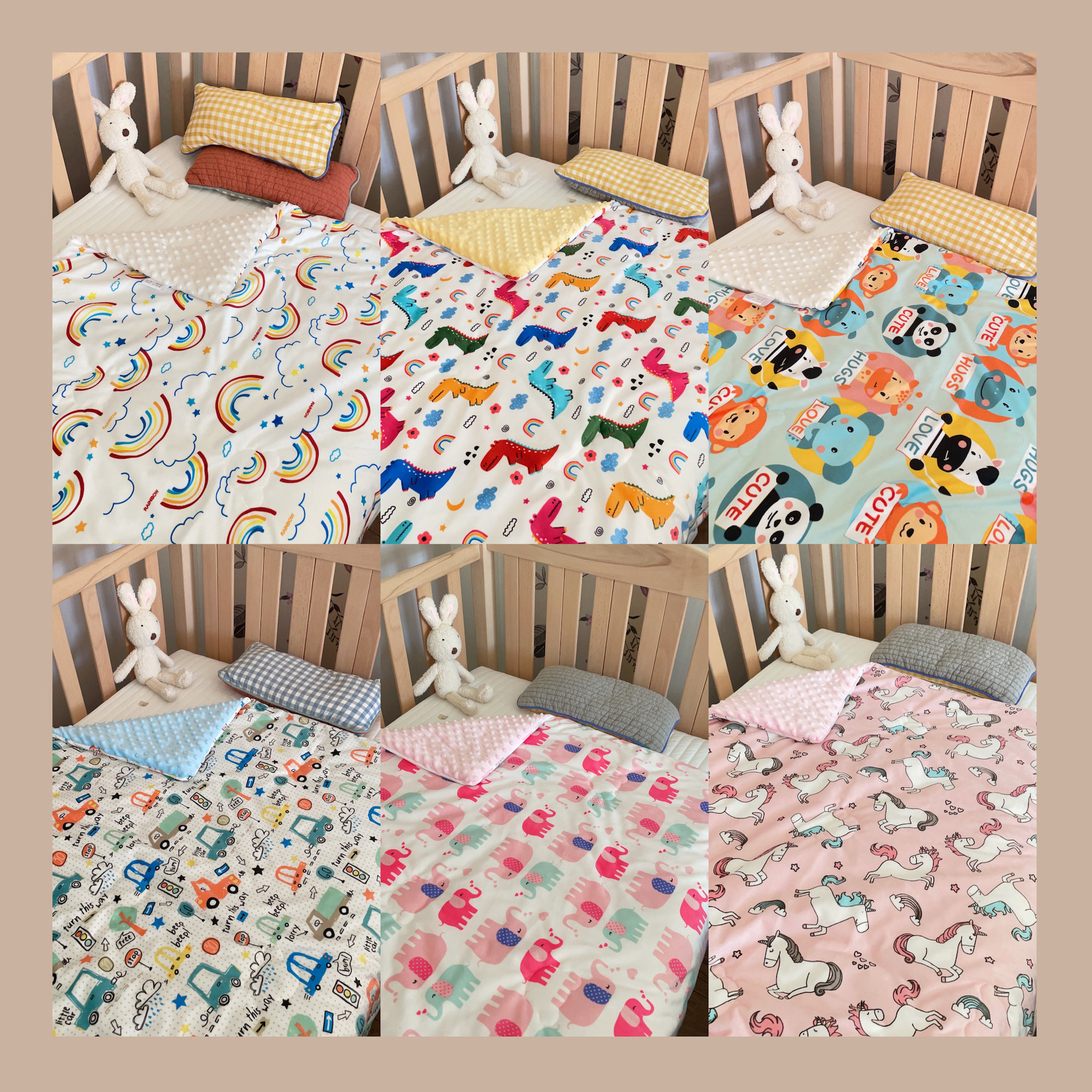 Manta acolchada para niños, manta tipo gorro, manta de doble capa de terciopelo cristalino, manta para siesta de bebé, manta esponjosa