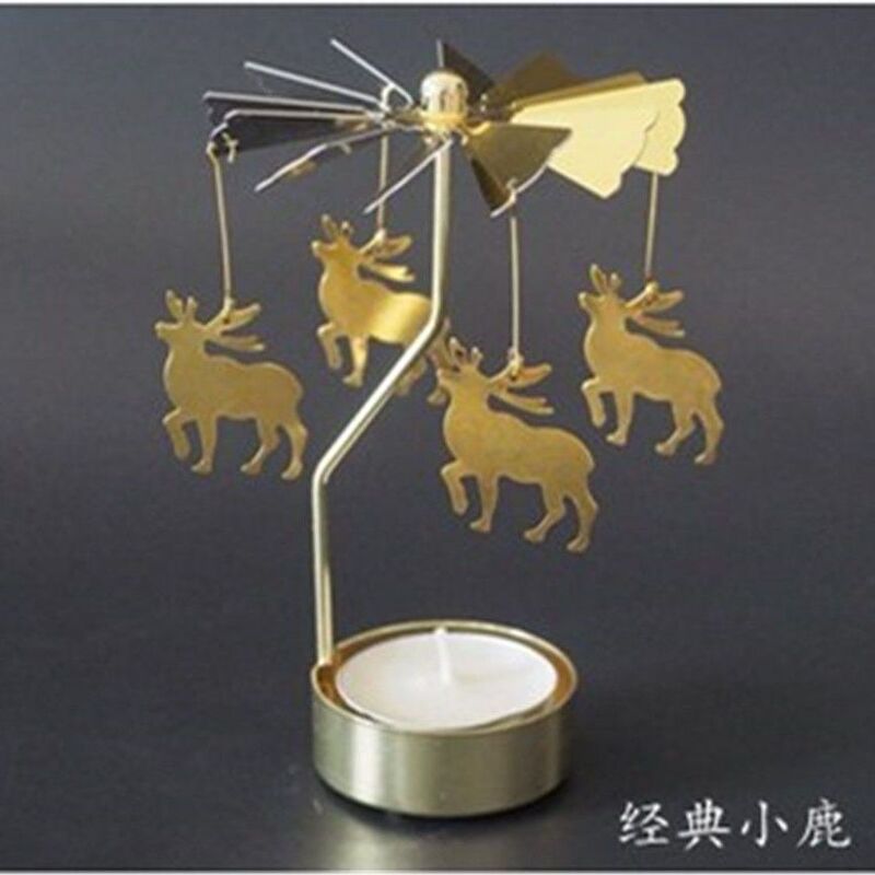走马灯旋转烛台浪漫烛光少女心香薰蜡烛节日创意梦幻礼物复古摆件|undefined