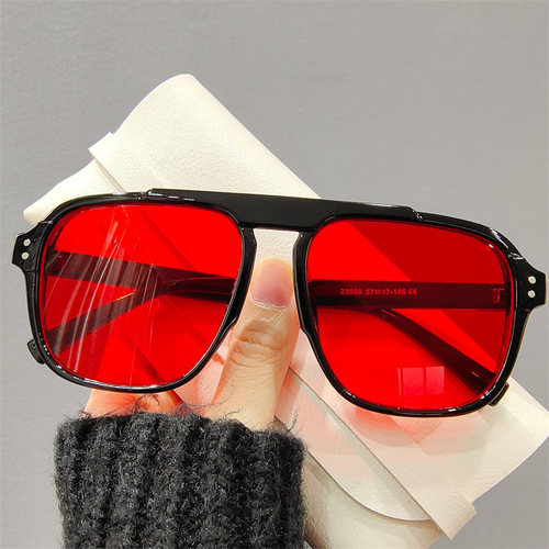 Sunglasses for women and men, suitable for large faces, slimming effect, strong UV protection, driving sunglasses,  new style, model 3566