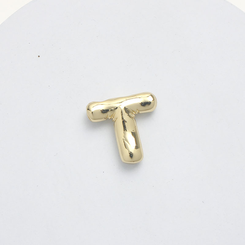 1 Piece 15.5*21.5*5.5mm Brass 14K Gold Plated Letter Pendant display picture 20