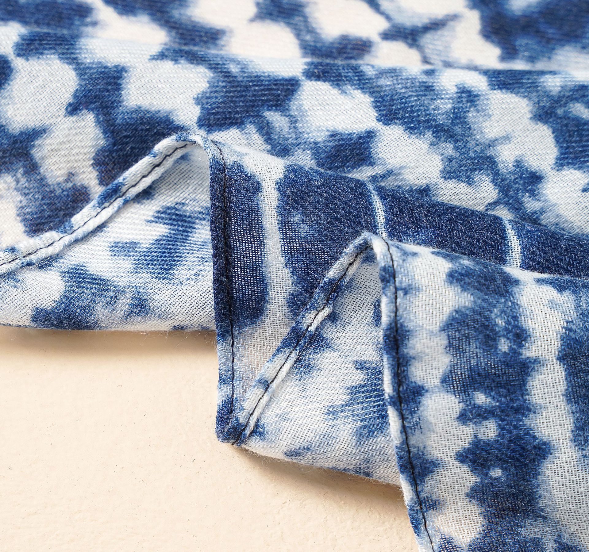 Comercio exterior primavera nueva calle europea y americana irregular tie-dye patrón de impresión Liu algodón fino y bufanda de lino