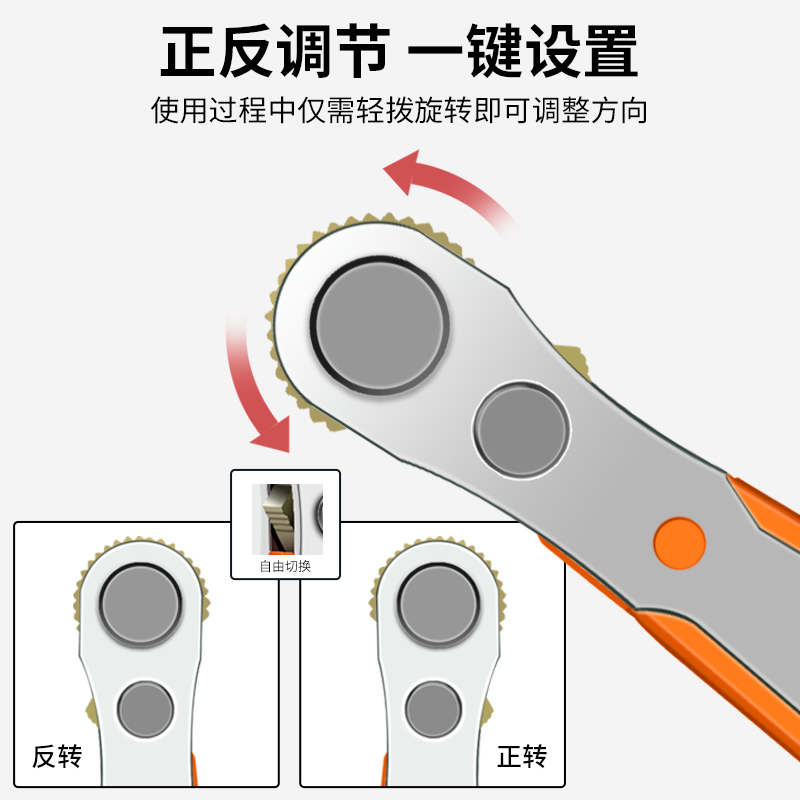 Destornillador de trinquete frontal de élite hacia adelante y hacia atrás, doblador de ángulo recto, llave de codo, juego de cabeza de tornillo de una sola palabra cruzada