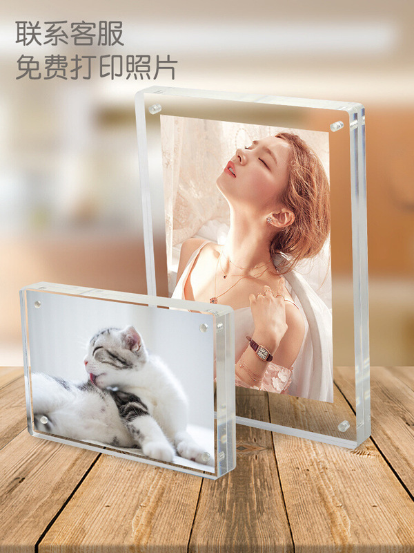 Acrylic Magnetic Photo Frame Display Stand Photo Printing and Developing Photos into 3 4 5 6 8inch Polaroids