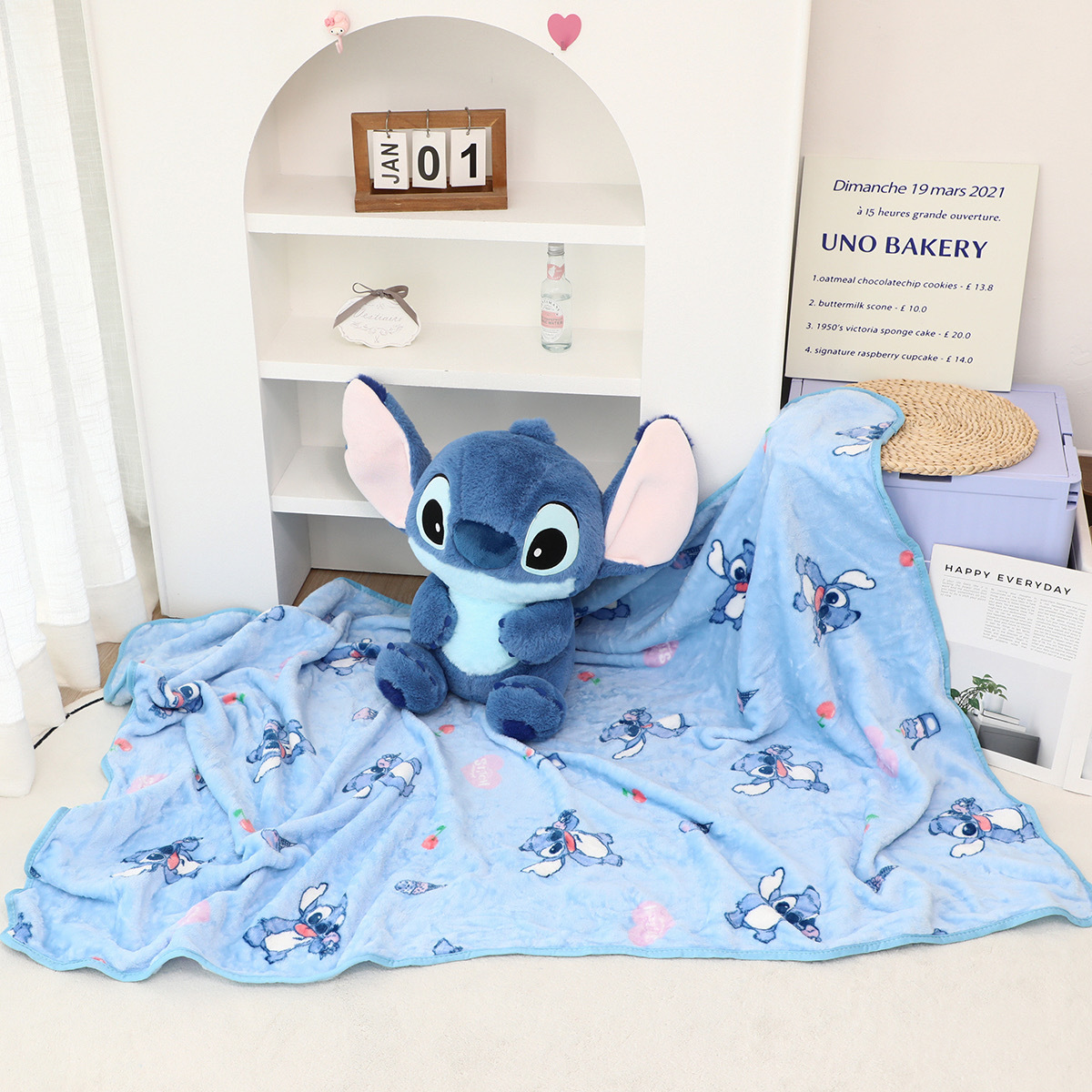 앉은키 45cm 인형 + 담요 1개 1.5m