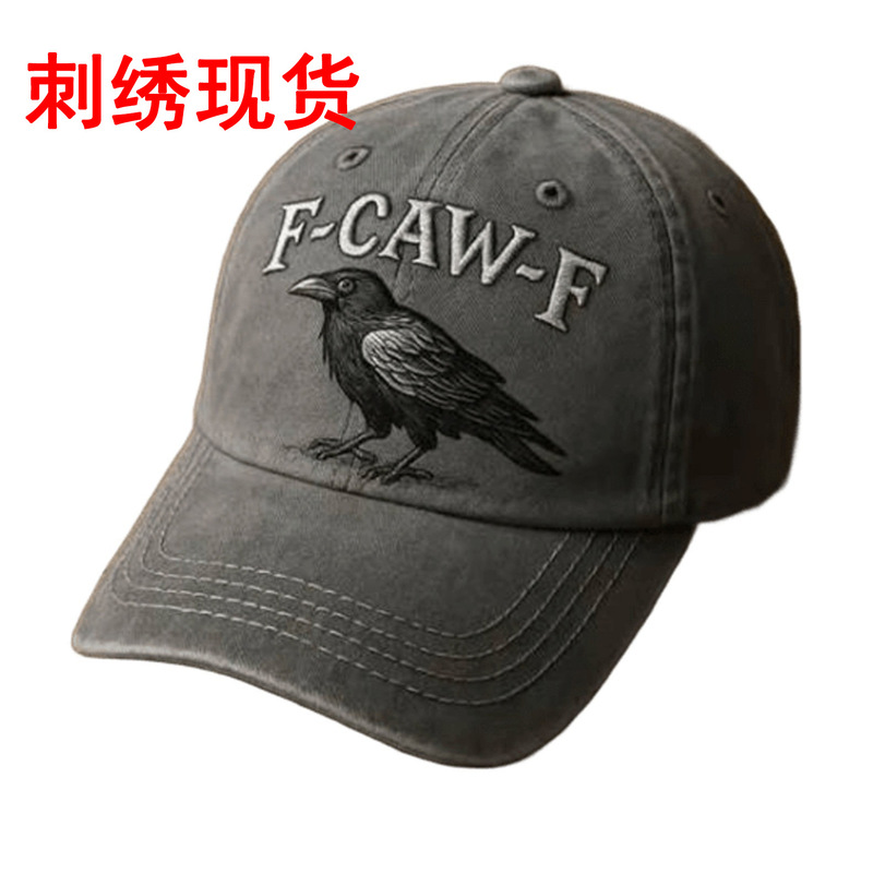 Cross-Border New F-Caw-F Crow Hat Baseball Cap European and American F-Caw-F Crowhat Embroidered Hat Independent Station Cross-Border New F-Caw-F Crow Hat Baseball Cap European and American F-Caw-F Crowhat Embroidered Hat Independent Station