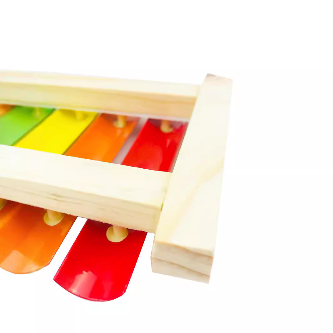 Bebé de madera de los niños de ocho tonos de mano tocar piano educación temprana bebé instrumento musical educativo juguetes 1-2-3 años de edad pequeño golpe de madera