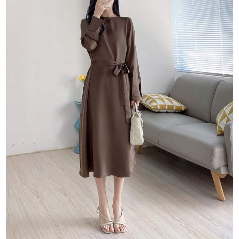 F9358 4520K VÁY ĐẦM LIỀN THÂN NỮ HANTDC THỜI TRANG NỮ LỤA TƠ TẰM G06 SẢN PHẨM MỚI