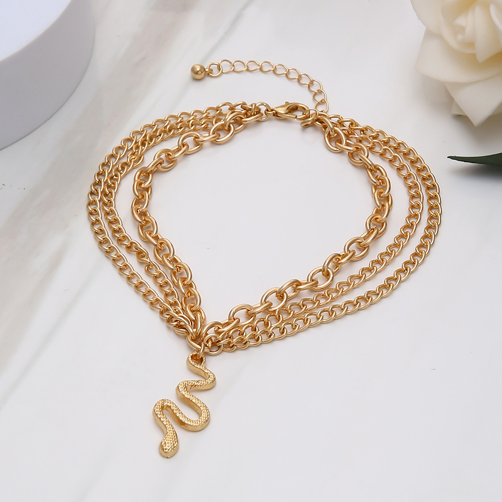 Casual Simple Style Snake Alloy Women's Anklet 1 Piece display picture 4