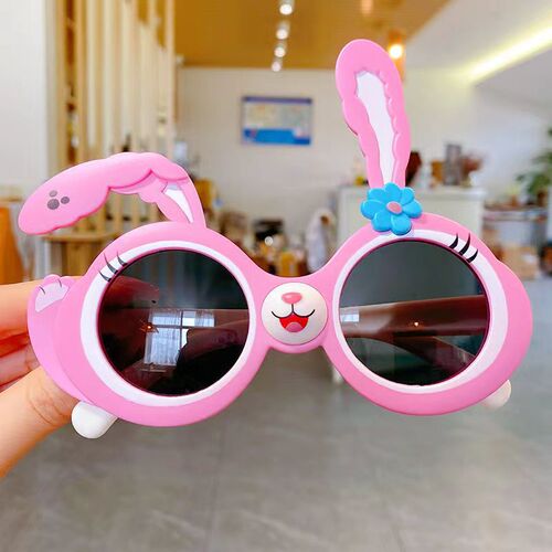 Cartoon Stitch Sunglasses Kids Girls UV Protection Polarized Sunglasses Cute Fashion Sun-Protective Rabbit Glasses