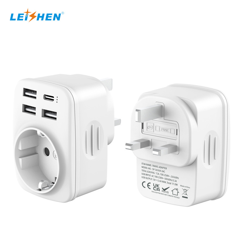 Travel Adapter Travel Gift Plug Overseas Travel Conversion Plug European to British/American Plug