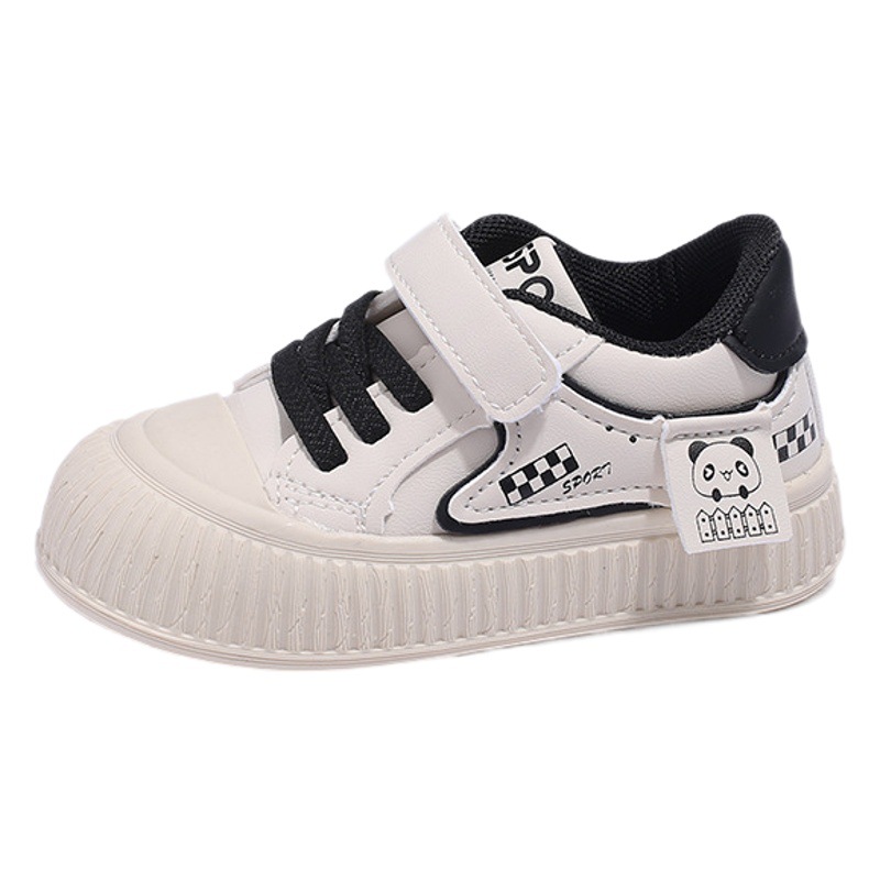 Zapatos de otoño 2024 para bebés y niños pequeños, zapatillas deportivas infantiles, zapatillas casuales para niños y niñas, zapatos planos de cuero, envío directo en una sola pieza.