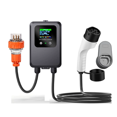 Elektrikli avtomobil şarj stansiyaları Energy Electric Vehicle Universal SSC2/J1772 - 7kw-australian-standard-industrial-plug-european-standard-gun-head-color-screen-charging-pile-5-m